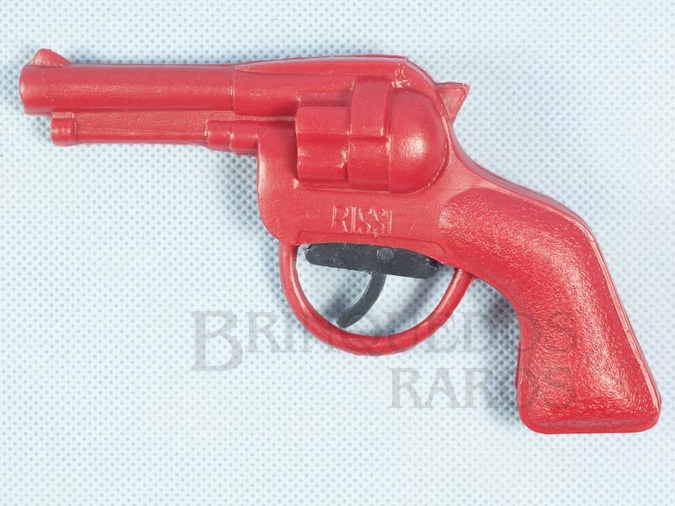 Brinquedo antigo Revolver Tic Tac com 14,00 cm de comprimento Década de 1970 