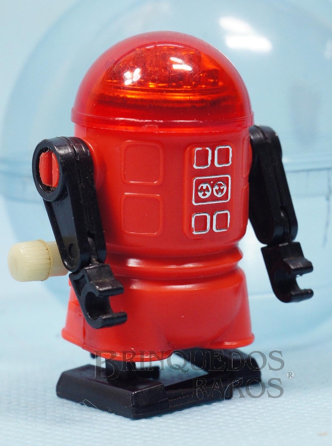 Brinquedo antigo Robozinho Roby Robot Trol vermelho com 5,00 cm de altura Década de 1980
