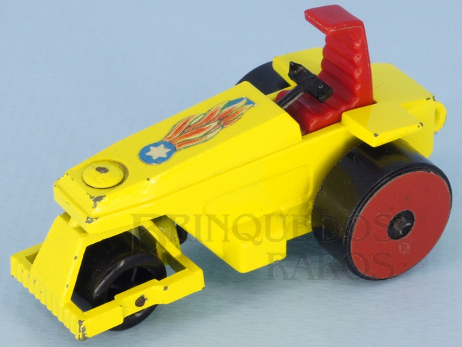 Brinquedo antigo Rod Roller Superfast rodas vermelhas
