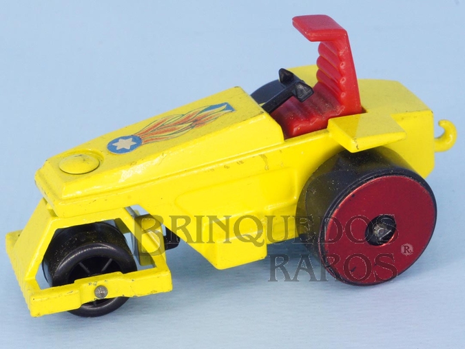 Brinquedo antigo Rod Roller Superfast rodas vermelho metálico