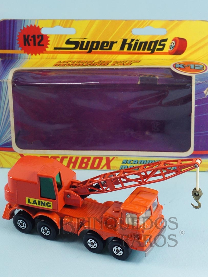 Brinquedo antigo Guindaste Scammell Mobile Crane Série Super Kings Década de 1970