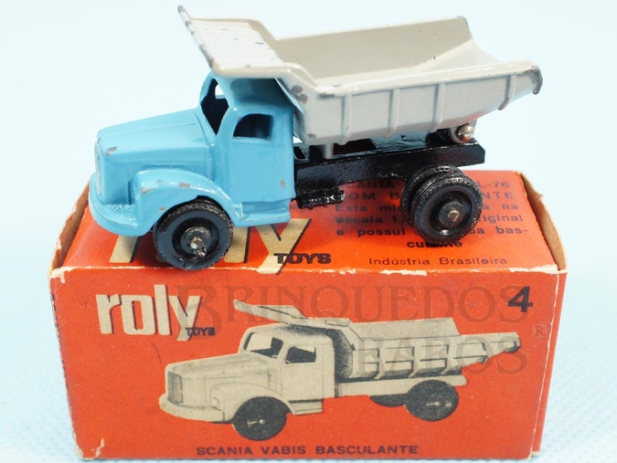 Brinquedo antigo Caminhão Basculante Scania Vabis com 7,00 cm de comprimento Década de 1960