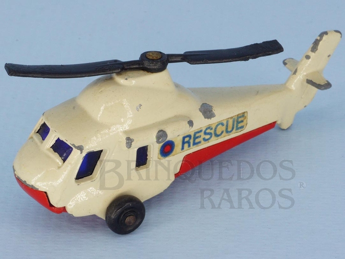 Brinquedo antigo Seasprite Superfast Rescue bege claro Brazilian Matchbox Inbrima 1970