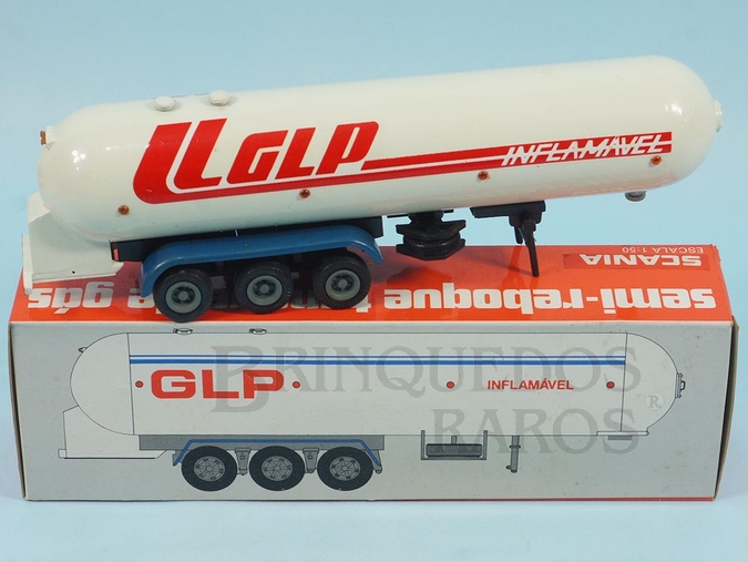 Brinquedo antigo Semi Reboque Tanque de Gás GLP Década de 1980
