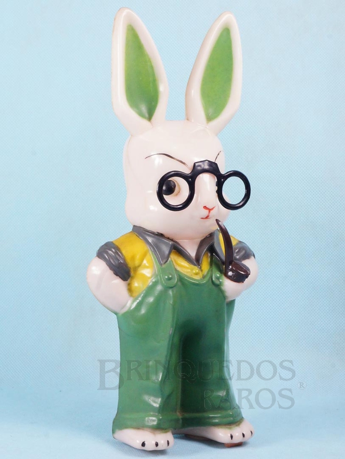 Brinquedo antigo Senhor Coelho com 29,00 cm de altura Década de 1960
