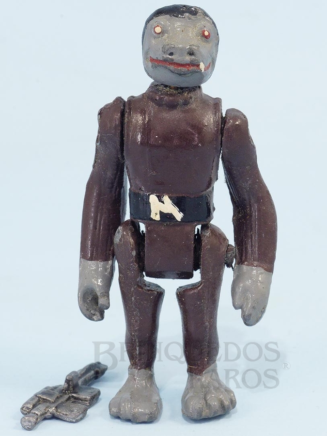 Brinquedo antigo Snaggletooth completo com Arma 7,00 cm de altura Série Aventura na Galáxia Guerra nas Estrelas Star Wars Ano 1983