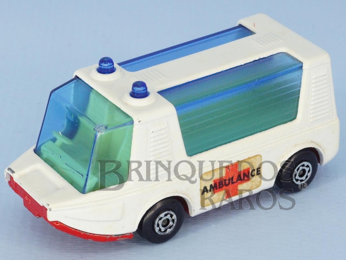 Brinquedo antigo Stretcha Fetcha Ambulance Superfast Brazilian Matchbox Inbrima 1970
