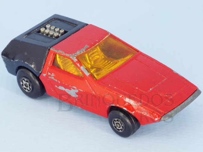 Brinquedo antigo Tanzara Superfast vermelho e preto Brazilian Matchbox Inbrima 1970