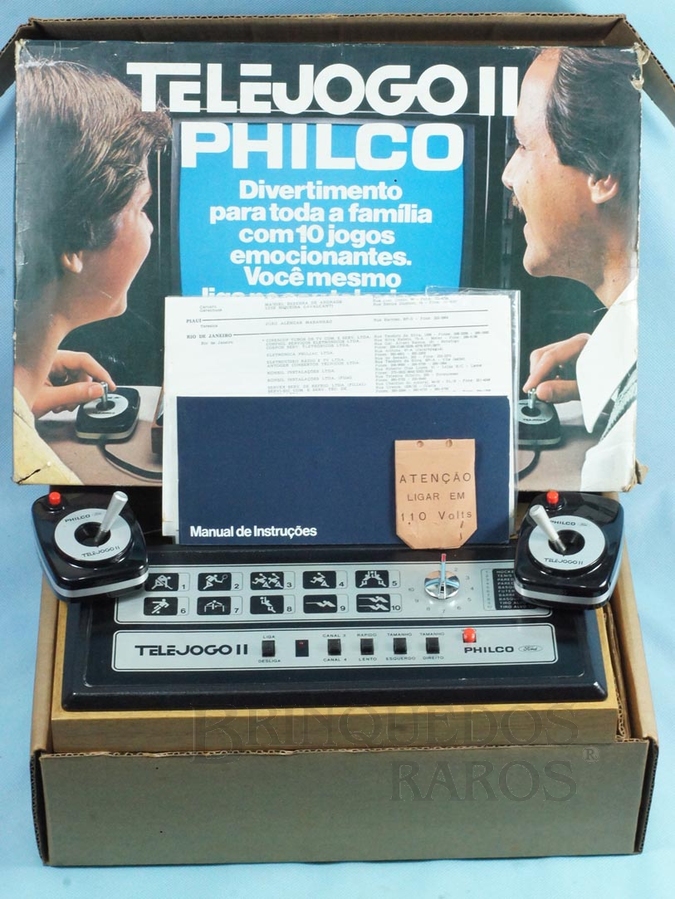 Brinquedo antigo Telejogo II Philco Ford Perfeito estado de funcionamento e conservação Completo com Caixa e Sobre Caixa originais e Manual de Instruções Ano 1978