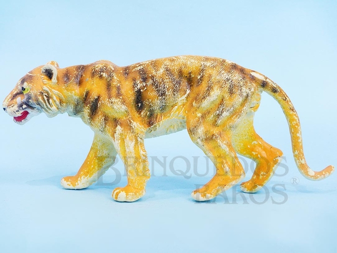 Brinquedo antigo Tigre Zoo Série Década de 1970