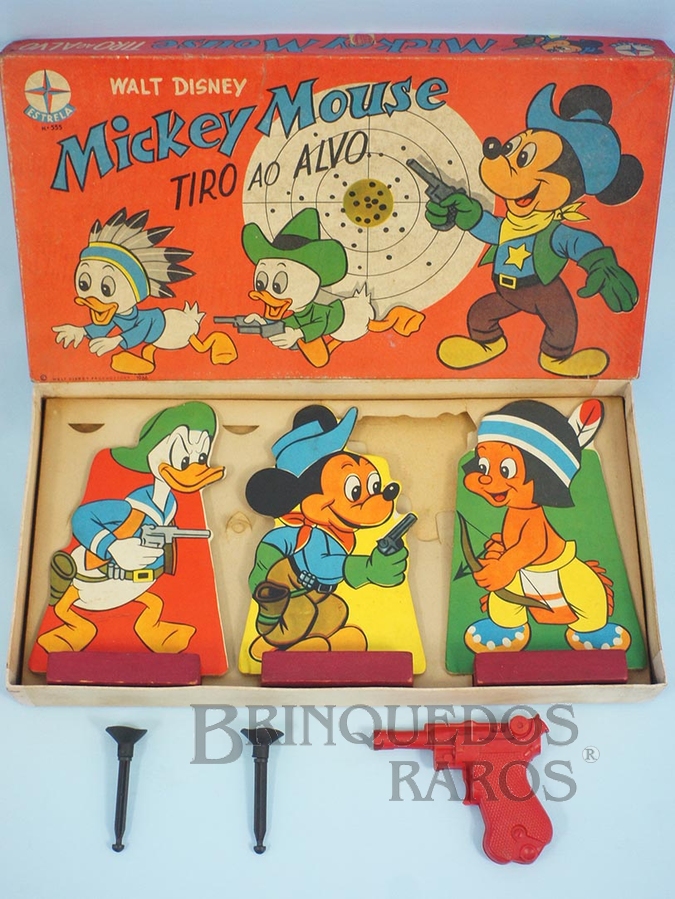 Brinquedo antigo Tiro ao Alvo do Mickey Walt Disney completo Década de 1960