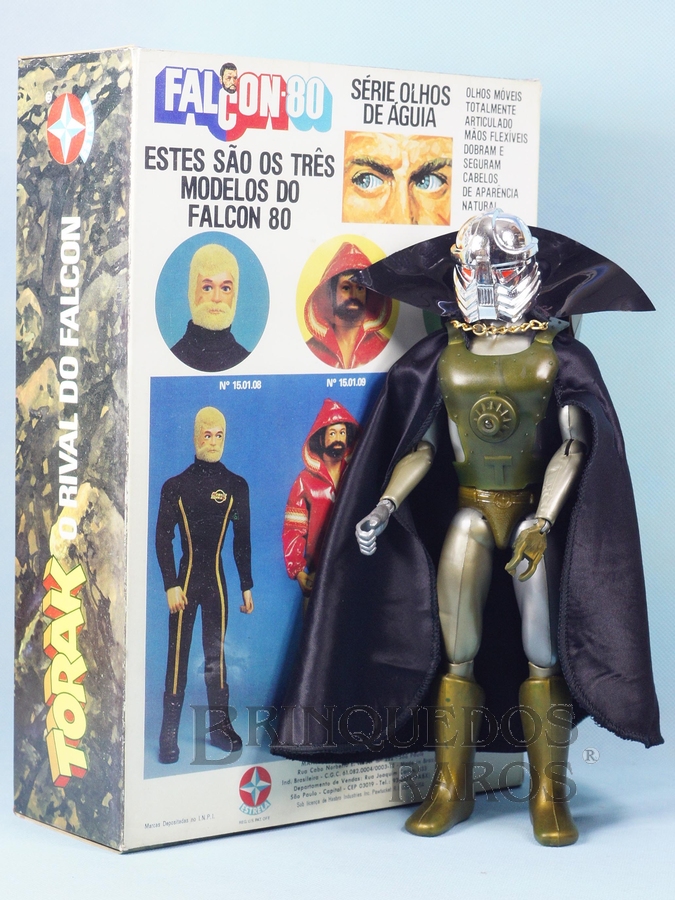 Brinquedo antigo Torak o Rival do Falcon perfeito estado 100% original Capa preta Acompanha Réplica da Caixa Original edição 1982