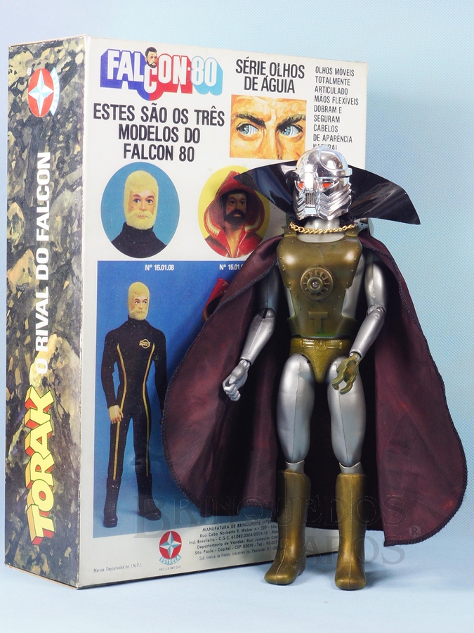Brinquedo antigo Torak o Rival do Falcon perfeito estado 100% original Capa roxa Acompanha Réplica da Caixa Original edição 1982