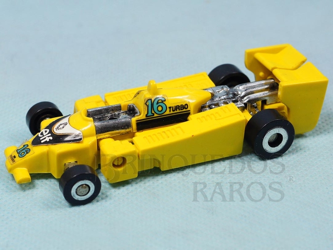 Brinquedo antigo Transformer Formula 1 Convert com 10,00 cm de comprimento Década de 1980