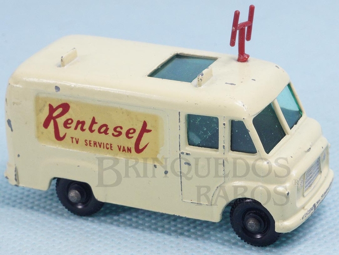 Brinquedo antigo TV Service Van Rentalset Decal black plastic Regular Wheels