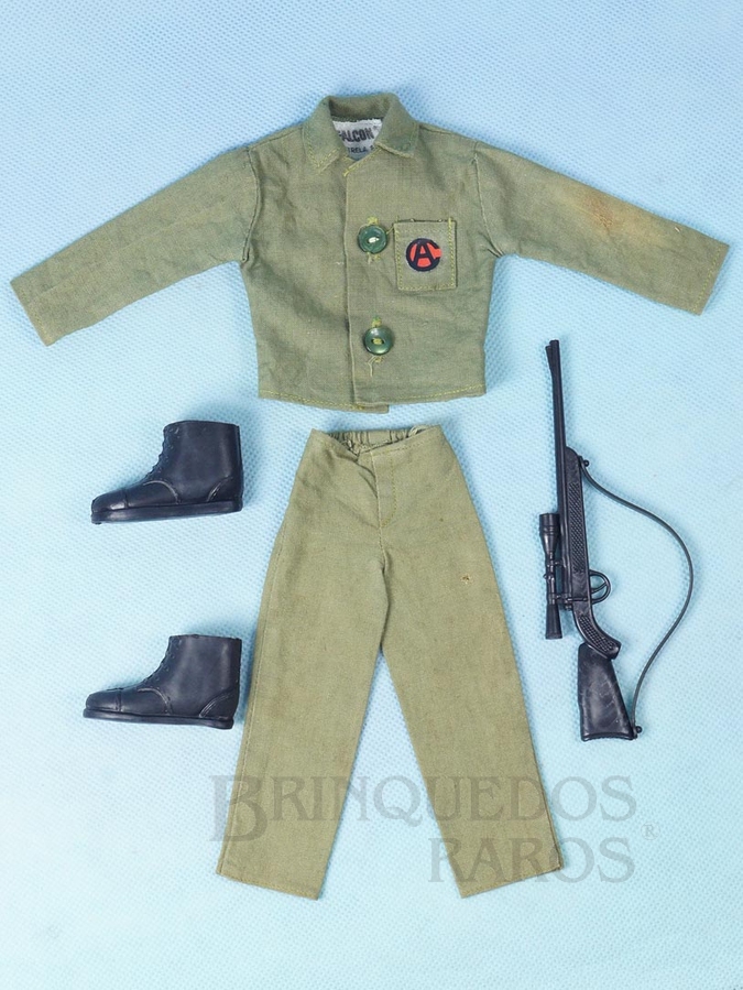 Brinquedo antigo Uniforme completo Combate com 4 Itens Edição 1978