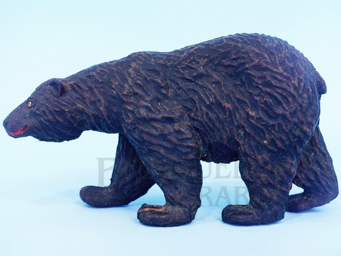 Brinquedo antigo Urso negro Série Zoológico Reedição Década de 1990