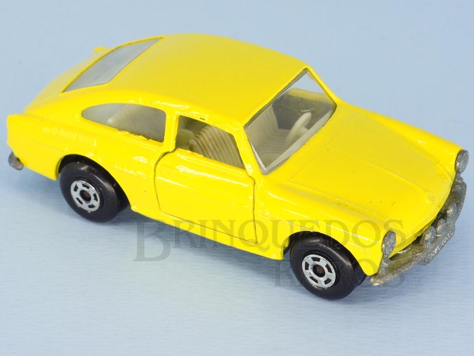 Brinquedo antigo Volkswagen 1600 TL Superfast amarelo Brazilian Matchbox Inbrima 1970