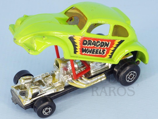 Brinquedo antigo Volkswagen Dragon Wheels Superfast verde