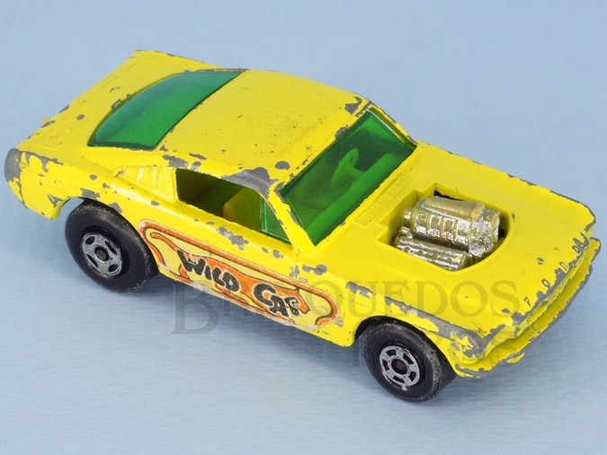 Brinquedo antigo Ford Mustang Wildcat Dragster laranja Superfast Brazilian Matchbox Inbrima