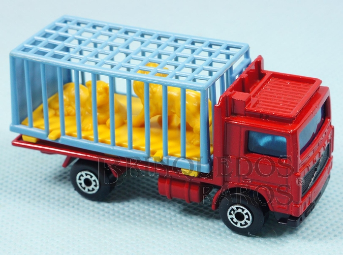 Brinquedo antigo Caminhão Volvo Zoo Truck Superfast vermelho